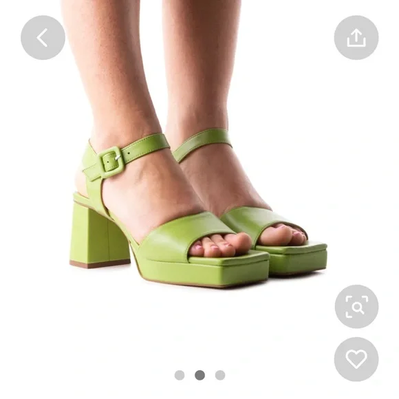 NWT Lintervalle Eos Leather Block Heel Sandal - Picture 3 of 6